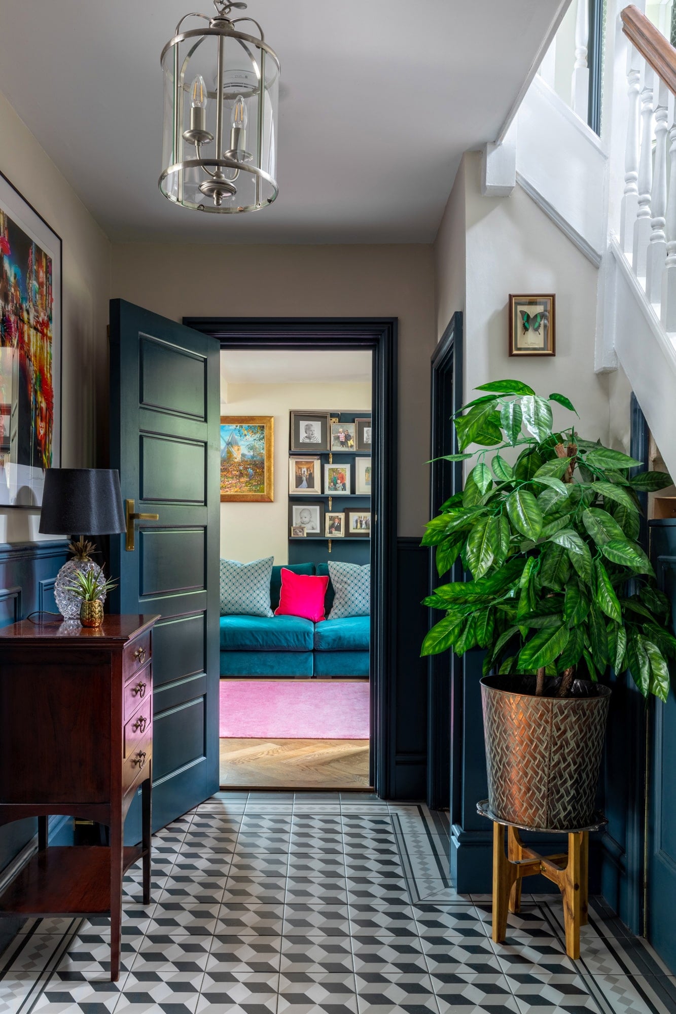 corridor with eclectic style